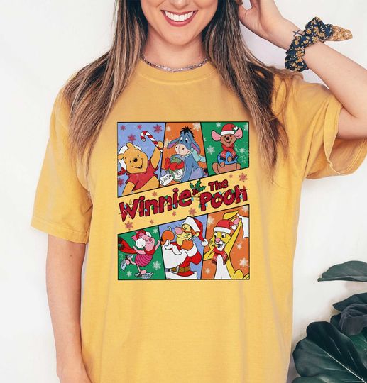 Winnie The Pooh Christmas Shirt, Disney Characters Xmas