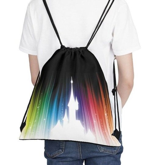 Disney Rainbow Castle Drawstring Bag