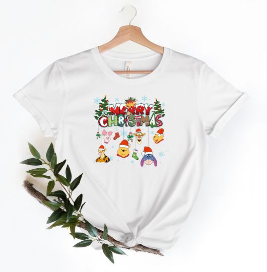 Merry Christmas Disney Shirt, Winnie the Pooh Christmas gift T Shirt