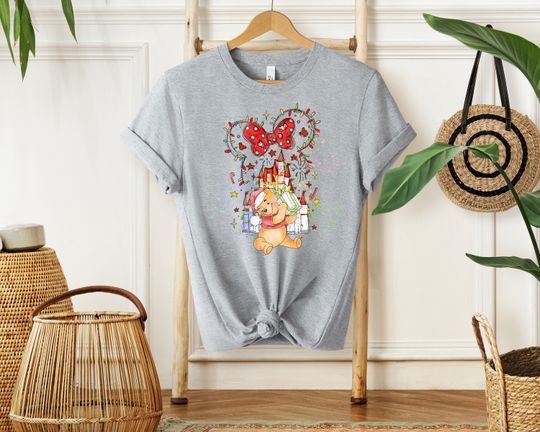 Disney Christmas Castle Winnie the Pooh Shirt, Disney Christmas Winnie T Shirt