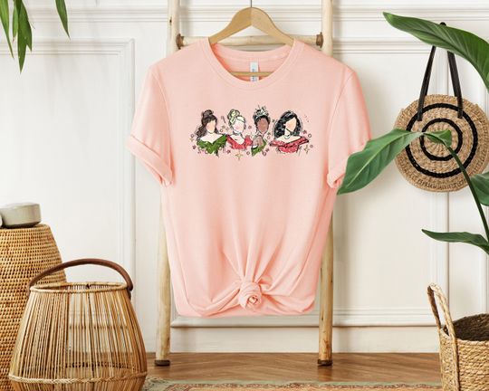 Discover Christmas Princess Shirt, Xmas Girl Shirt, Disney Xmas Princess Tee