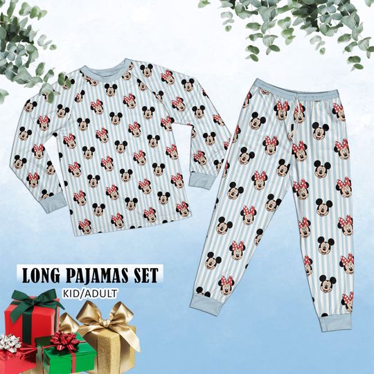 Disney Mouse Kid's Pajamas Set, Disney Pattern Matching Pajamas Set