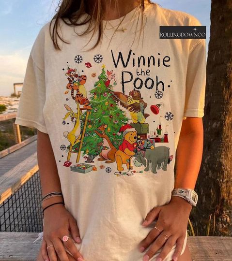 Disney Winnie The Pooh Christmas Shirt, Disney Christmas Shirt
