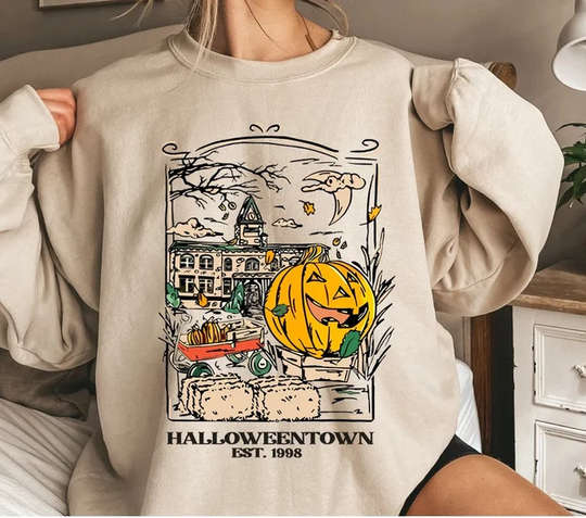 HalloweenTown 1998 Sweatshirt, Disney Halloween Pumpkin Sweatshirt