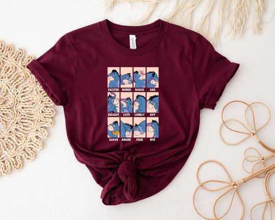 Disney Eeyore Moods T-Shirt, Emotion Of Eeyore Shirt Hoodie Shirt, Winnie The Pooh Shirt