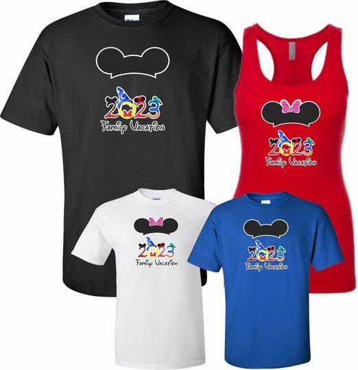 Family Vacation 2023 T-Shirt, Minnie & Mickey First Family Disney Trip Shirt