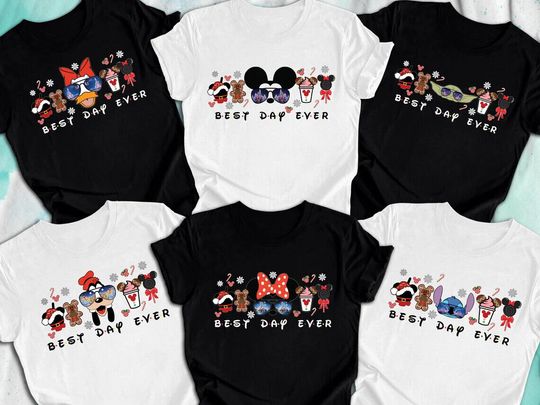Disney Best Day Ever Christmas Shirt, Disney Family Xmas Shirt