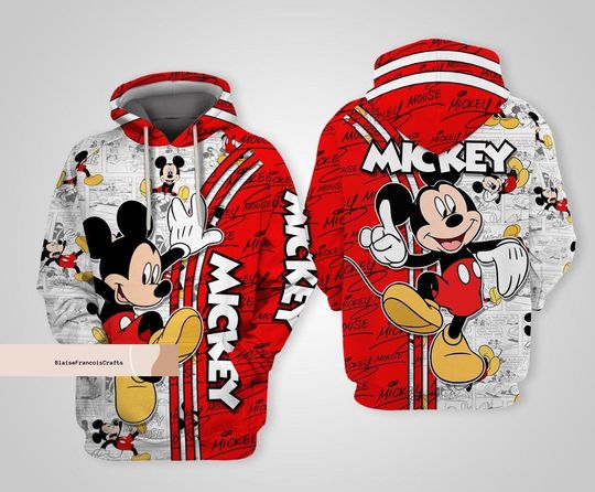 Christmas Mickey Hoodie, Disney Mickey Unisex Hoodie