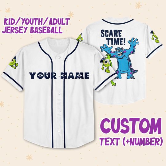 Personalize Monsters University Disney Baseball Jersey