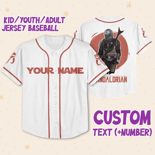 Personalized Star Wars The Mandalorian Disney Baseball Jersey