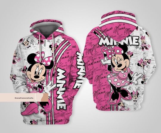 Christmas Minnie Mouse Hoodie, Disney Minnie Hoodie