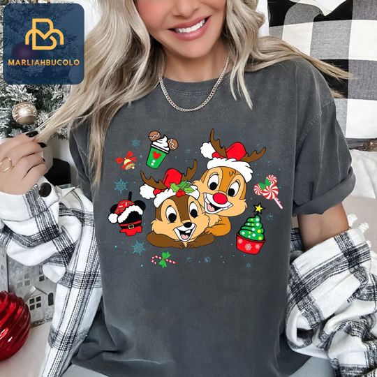 Chip And Dale Christmas Shirt, Disney Chip Christmas