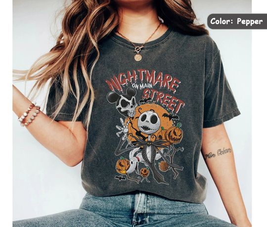 Vintage Disney Halloween Shirt, Nightmare on Mainstreet Shirt, 90s Halloween Party
