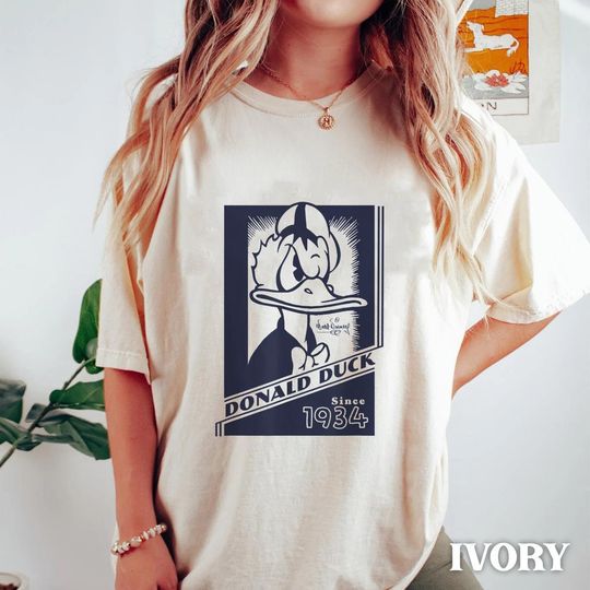 Donald Duck 1934 Vintage Disney T-shirt, Funny Disney Birthday Gift, Disneyland Magic Kingdom Family Vacation Outfits