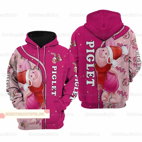 Christmas Piglet Hoodie, Disney Piglet Hoodie