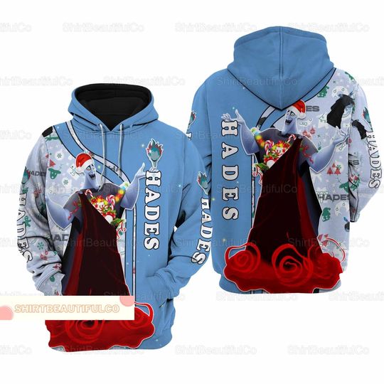 Christmas Hades 3D Hoodie, Disney Hades Hoodie
