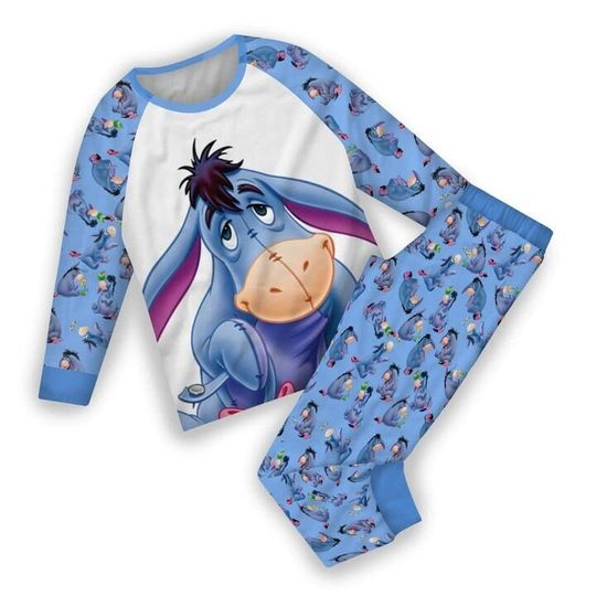 Eeyore Pajamas Set, Christmas Eeyore Pajamas, Eeyore Disney Shirt