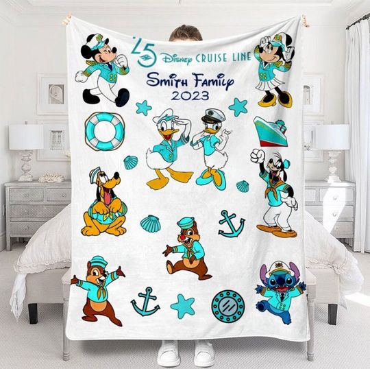 Personalized Disney Cruise Line 25th Blanket, Magic Cruise Blanket