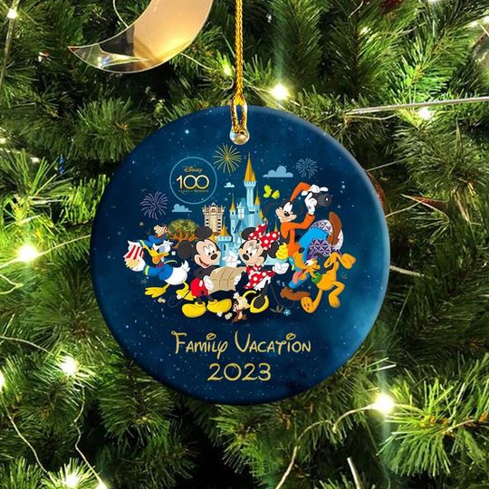 Family Vacation Ornament, Personalized Disney Family Trip Ornament