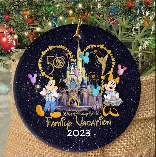 50th Anniversary Ornament, Disney Family Christmas Ornament