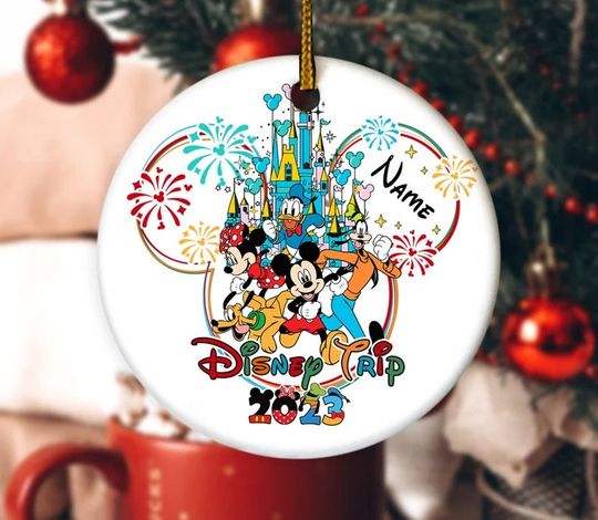Disneyland Ornament, Personalized Disney Trip Ornament, Disney Family Vacation