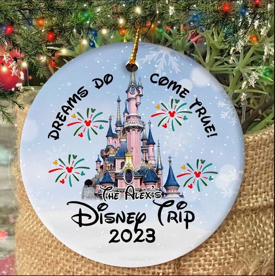 Personalized Disney Trip 2023 Ornament, Disney Vacation Ornament