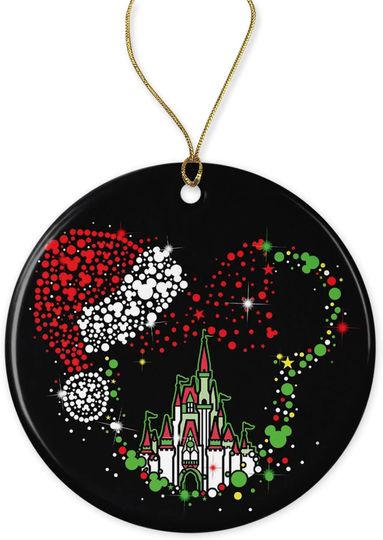 Mickey Head Ornament - Custom Name Ornament - Disney Ornaments - Mickey Mouse Ornaments