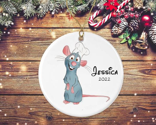 Personalized Ratatouille Ornament, Remy Ornament, Disney Ornament, Ratatouille Gift