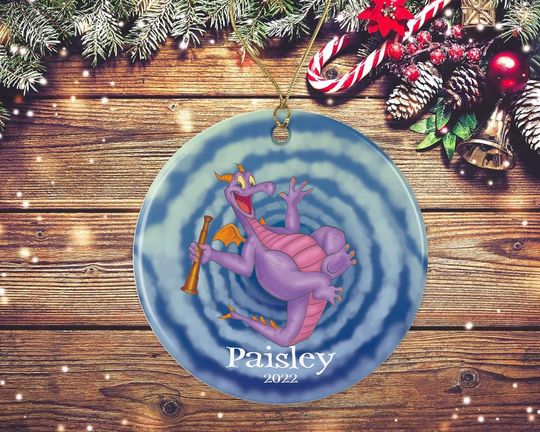 Personalized Figment Ornament 2022, Figment Christmas 2022, Disney Figment Ornament Ceramic
