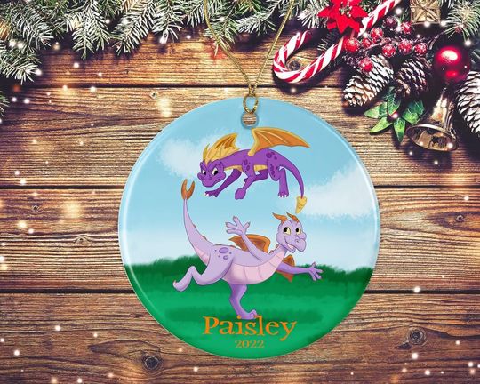 Personalized Figment Ornament 2022, Figment Christmas 2022, Disney Figment Ornament Ceramic