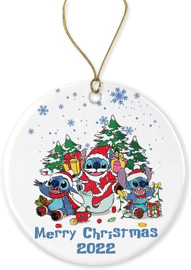 Christmas Stitch Ornament - Disney Lilo and Stitch Christmas Ornament