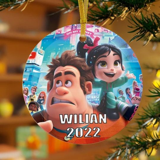 Personalized Wreck It Ralph Christmas Ornaments - Disney Wreck Custom Ceramic Ornaments