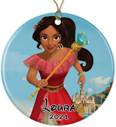 Elena Disney 2022 Ornament, Personalized Name Christmas Ornament 2022