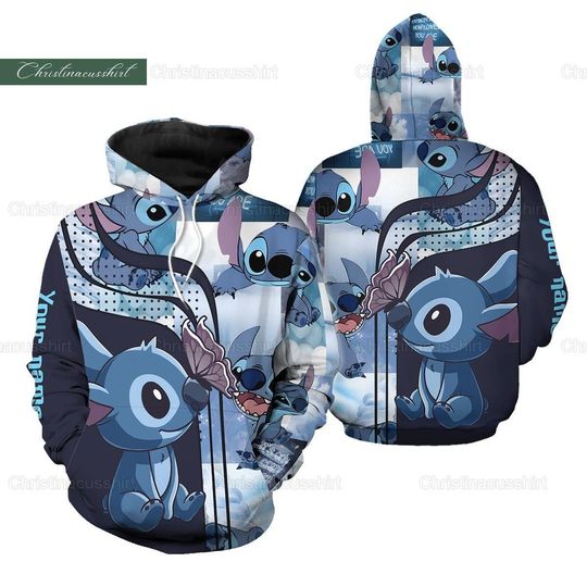 Christmas Stitch Hoodie, Disney Stitch Hoodie, Stitch Angel Hoodie