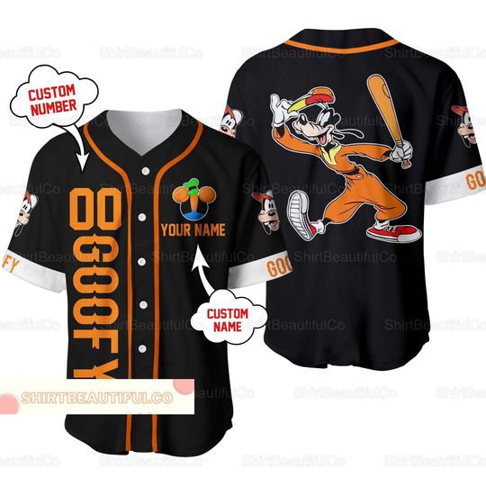Christmas Personalized Goofy Baseball Jersey, Disney Goofy Jersey