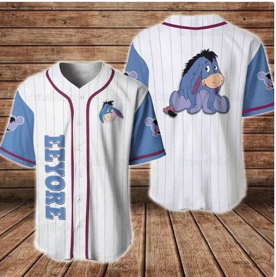 Disney Eeyore 3D Baseball Jersey Shirt