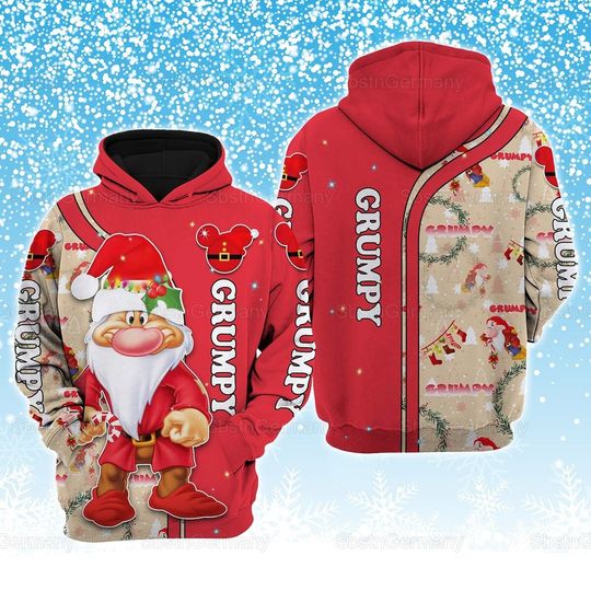 Grumpy Hoodie, Disney Grumpy Christmas Shirt, Grumpy Seven Dwarfs Shirt, Grumpy Snow White Family Shirt, Christmas Hoodie, Snow White Xmas