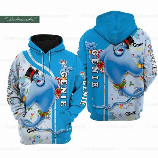 Genie Xmas Hoodie, Disney Santa Genie Hoodie
