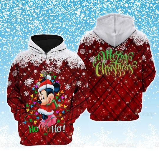 Minnie Mouse Christmas Hoodie, Merry Christmas Minnie Shirt, Disney Christmas Shirt