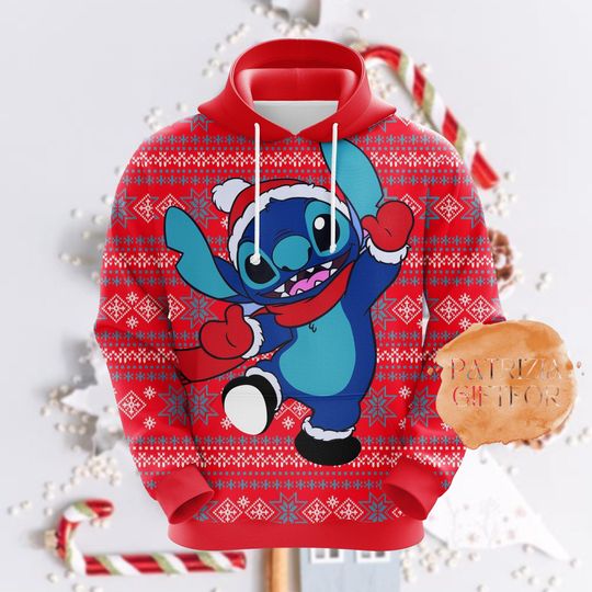 Christmas Stitch Christmas Hoodie, Disney Stitch Hoodie,