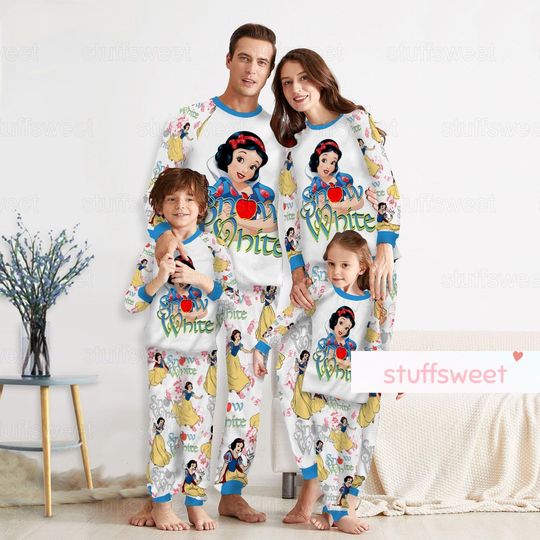 Christmas Snow White Family Pajamas Set, Disney Princess Pajamas