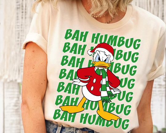 Disney Donald Duck Bah Humbug Christmas shirt, Disney Donald Duck Anger Shirt