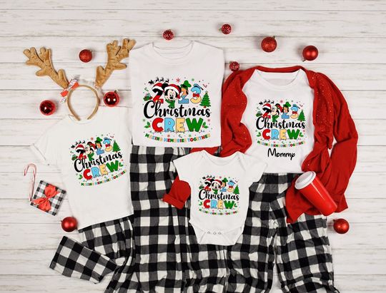 Disney 2023 Christmas Crew Shirt,Custom Disney Christmas Crew Shirts,Disney Family Matching Christmas  Disney Shirts