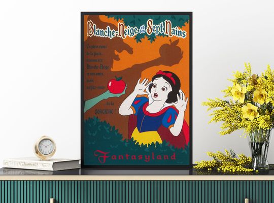Vintage Style Disneyland Snow White'S Scary Adventures Poster