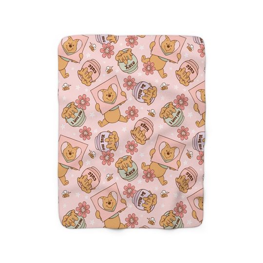 Disney Valentine's Throw Blanket, Disney Blanket, Winnie The Pooh Blanket