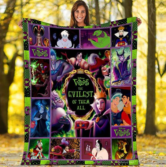 Disney Villains  Blanket, Villain Blanket, Evil Queen Throw Blanket