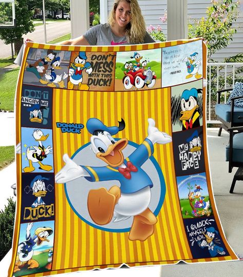 Donald Duck Blanket, Disney Donald Duck Fleece Blanket