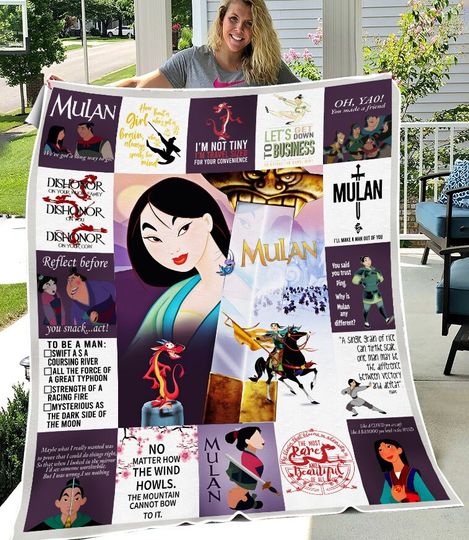 Princess Mulan Blanket, Disney Mulan Fleece Blanket