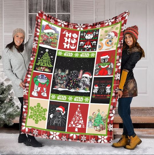 Star Wars Blanket, Star Wars Christmas Blanket, Disney Christmas Fleece Blanket