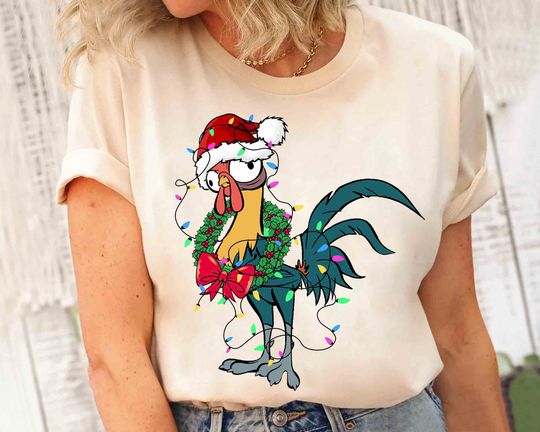 Funny Disney Moana Santa Hei Hei Portrait Christmas